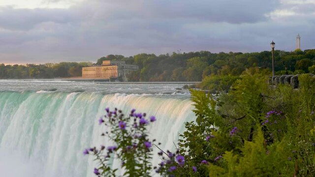 Niagara Falls early morning sunrise in fall