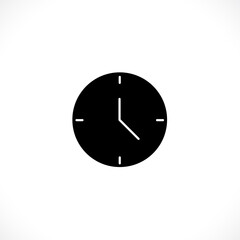 Clock icon. Clock Time symbol flat style. design web site icon, logo, app, UI. Illustration - Vector. EPS10.