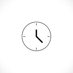 Clock icon. Clock Time symbol flat style. design web site icon, logo, app, UI. Illustration - Vector. EPS10.