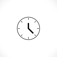 Clock icon. Clock Time symbol flat style. design web site icon, logo, app, UI. Illustration - Vector. EPS10.