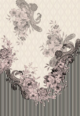 vintage background with ornament