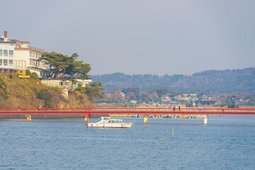 Obraz premium 日本三景松島の福浦橋