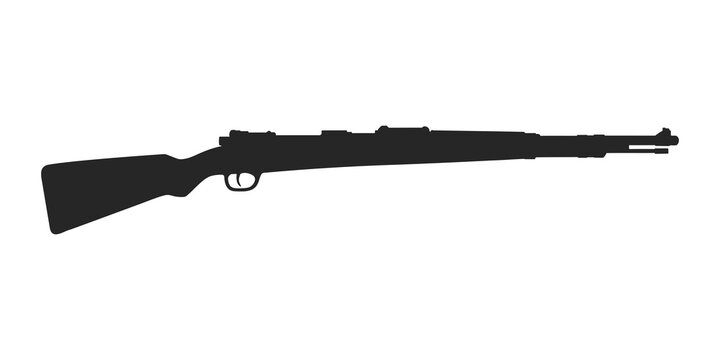 Silhouette of Karabiner 98k German bolt-action rifle 