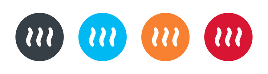 Smell icons. Smoke steam icon illustration