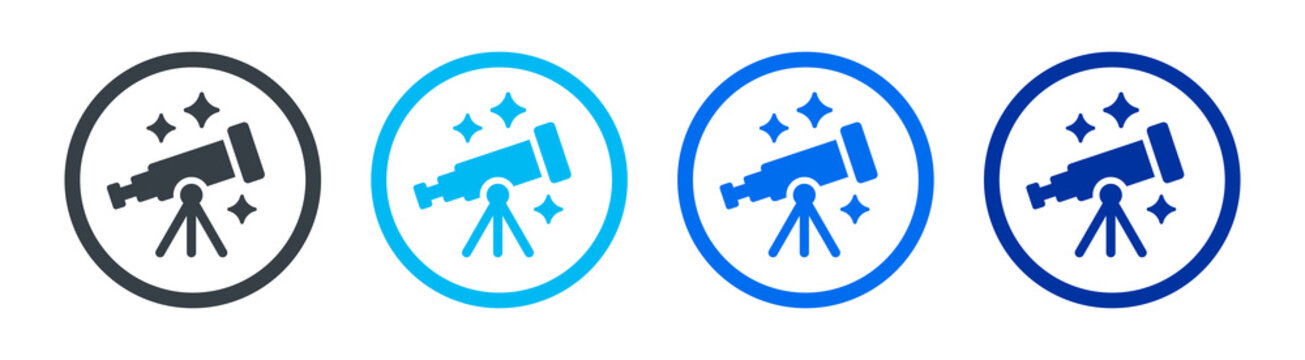 Optical telescope for observational astronomy icon vector illustration.