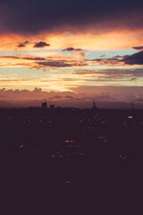 東京都調布市から見える夕景