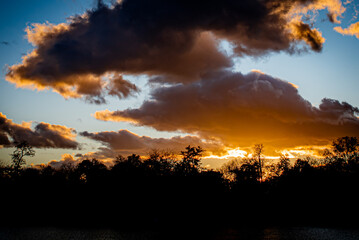 sunset over the mountains