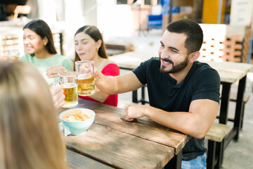 Celebrating and toasting with my best friends