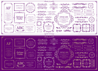 エレガントなフレームデザインセット