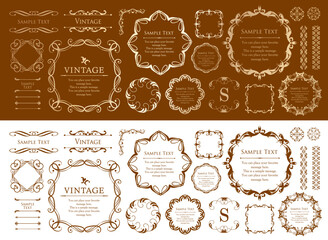 エレガントなフレームデザインセット