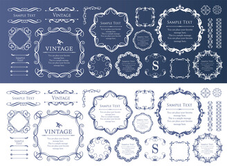 エレガントなフレームデザインセット