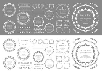 エレガントなフレームデザインセット