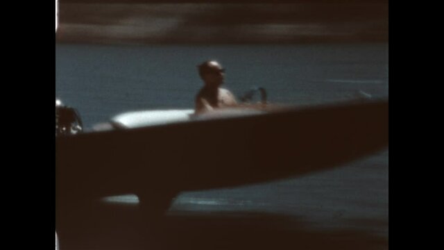 Speedboat at Holiday Lake 1963

 A man races his speedboat named Lil Elly at Holiday Lake in the San Fernando Valley, 1963. 