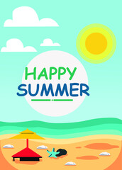 happy summer holidays with natural background