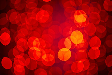 Glitter red and yellow soft-focus lights flashing. Background with natural bokeh defocused sparkle....