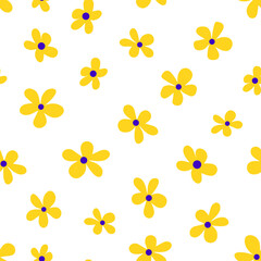Seamless pattern with colorful flowers