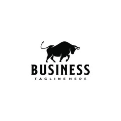 Silhouette American Bull Business Logo