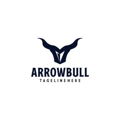 Silhouette American Arrow Bull Business Symbol Logo