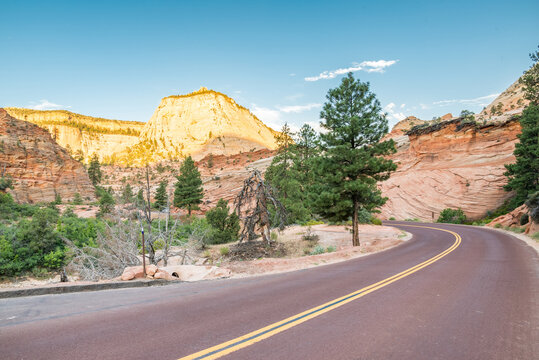 Scenic Drive In Zion National Park Utah