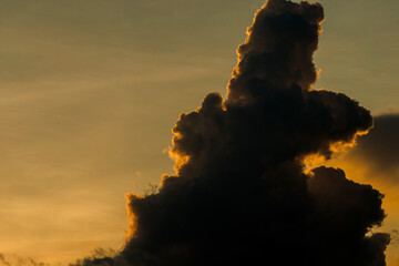 abstract background view of the colorful twilight sky.In the evening, the colorful changes (pink,...