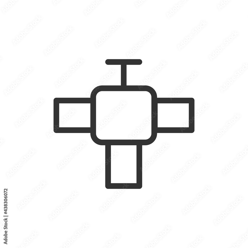 Poster vector pipeline line icon.