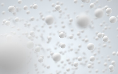 Large groups of streptococcus with white background, 3d rendering.