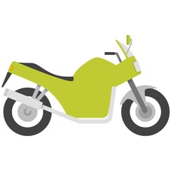 Vector motorbike, motorcycle icon, motor bike isolated