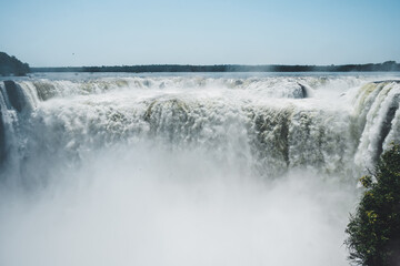 Close-up view of the Devil's Throat, Iguazu Falls, Argentina.