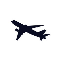 airplane on a white background
