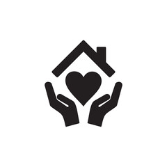 real estate icon vector,house care icon