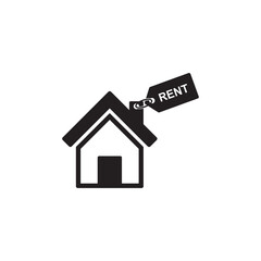 Fototapeta na wymiar real estate icon vector,home rent icon,rent icon
