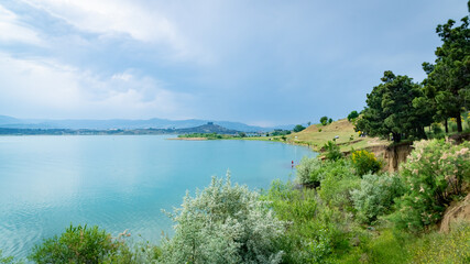 Fototapeta na wymiar Tbilisi reservoir or The Tbilisi sea, beautiful landscape, travel