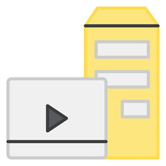 A trendy vector design of online video