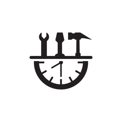 industry and tools icon vector,build time icon