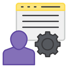 A flat design, icon of user setting