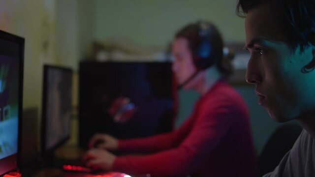 Esports, electronic sports, e-sports, video games, online tournament. Multiplayer video game competitions, team of professional players