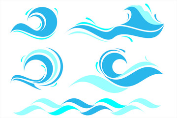 Sea Waves Vector Illustration
