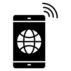 A flat design, icon of mobile network