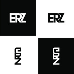erz letter original monogram logo design