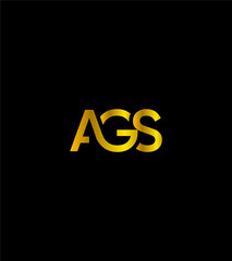 AGS initials creative modern vector logo template