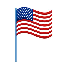 Fototapeta premium waving usa flag