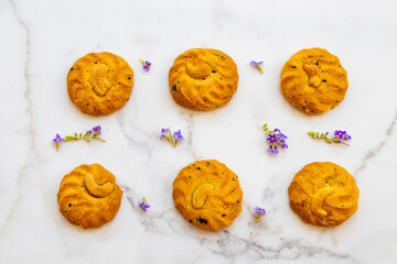 vitamin c pills dietary supplement with orange vitamin water for health care arrangement flat lay style on background white