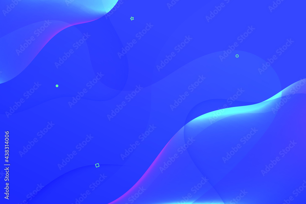Aufkleber abstract blue curve gradient flat design background vector
