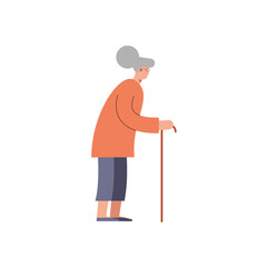 old woman walking