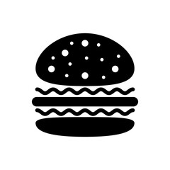 burger hamburger icon isolated on white background from bakery collection.