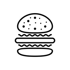 burger hamburger icon isolated on white background from bakery collection.