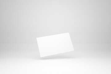 White business card mockup template with clipping path included. Mock up design for presentation branding, corporate identity. 3d rendering