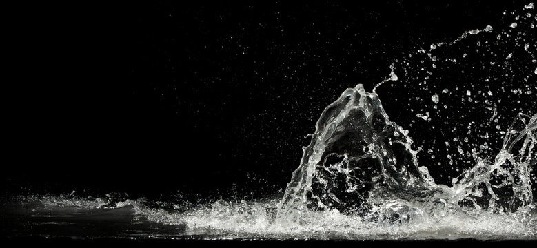 water splash on black background © anurak