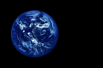 Planet Earth on a dark background. Elements of this image were furnished by NASA.
