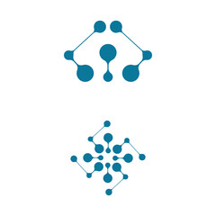 Molecule symbol logo template vector illustration design